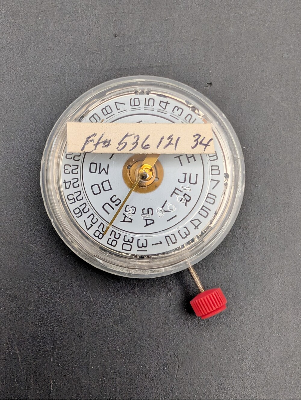 Vintage Bulova ETA ESA 536.121 Quartz Watch Movement Day Date Swiss Untested